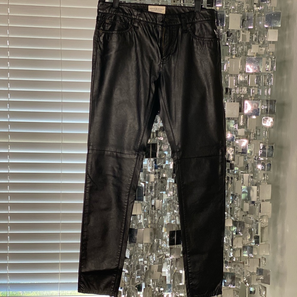 Faux Leather Pants (size 26)